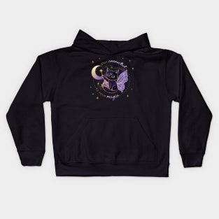 (back print) Stay Connected to your Magic Crystal Cat Kids Hoodie